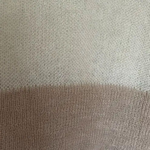 Erika Cavallini Italy Cream Tan Lightweight Crewneck Sweater Size Medium