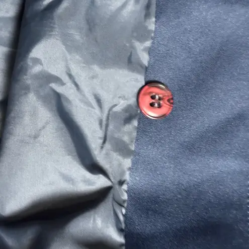 Vintage 70s Navy belted trench coat Made in USA Blue