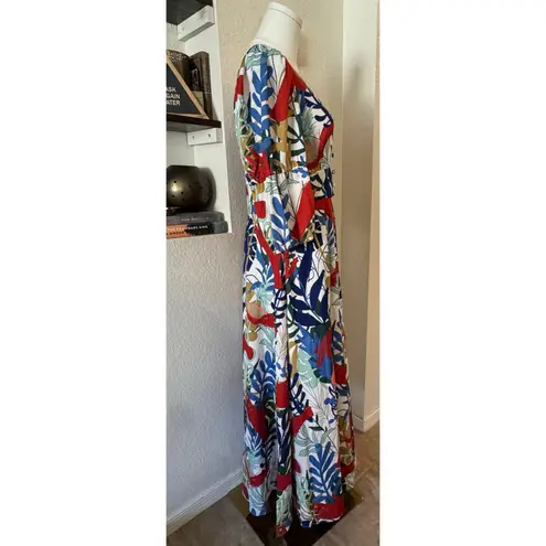Hutch Maxine A-Line V-neck Maxi Multi Colored Floral pattern Dress Size 6
