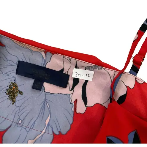 Rachel Roy Red Floral Adjustable Strap Top Size M 39-16