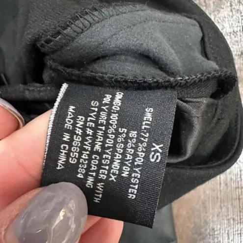 W118 By Walter Baker NWT Women's Shane Leather Ponte Moto Pants Black Size XS