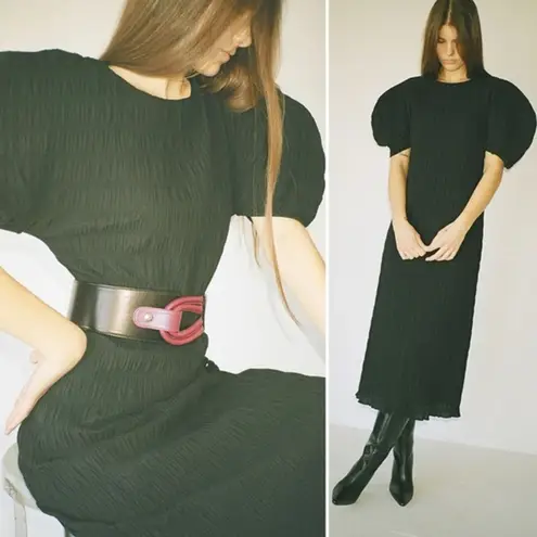 Mara Hoffman Mara Hoffman Aranza Dress in Black Gauze Popcorn Size Small