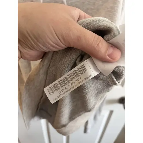 QUINCE SuperSoft Fleece Pullover Hoodie in Heather Grey