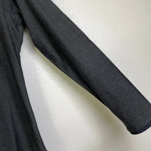 Peter Millar Perth Performance 1/4 Zip Womens M Gray Melange Raglan HBS Logo UPF