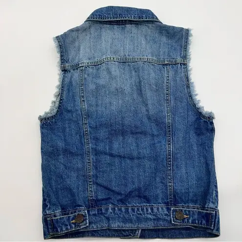 BDG  Urban Outfitter Distress Denim Vest in Medium Wash w/Metal Buttons Size S