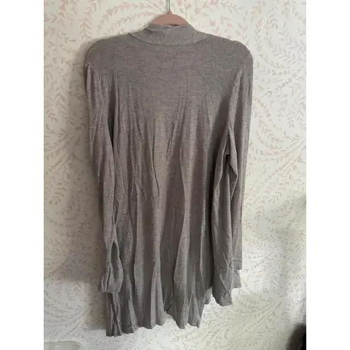 Halston Women's Gray Open Front Cardigan Sweater XL