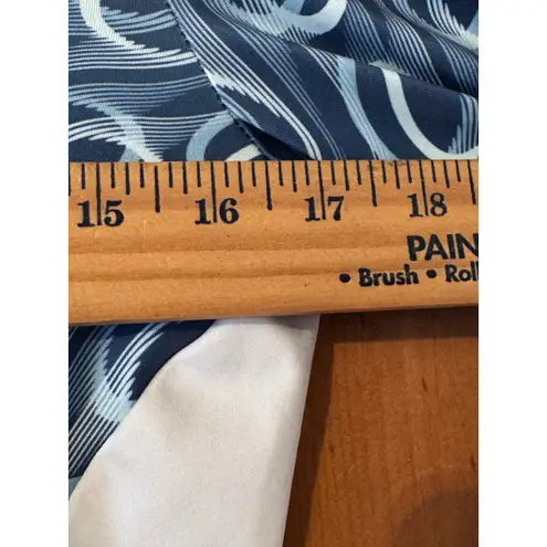 Jack Smith Women's Long Sleeve Polo Shirt Abstract Print Golfing Top Blue