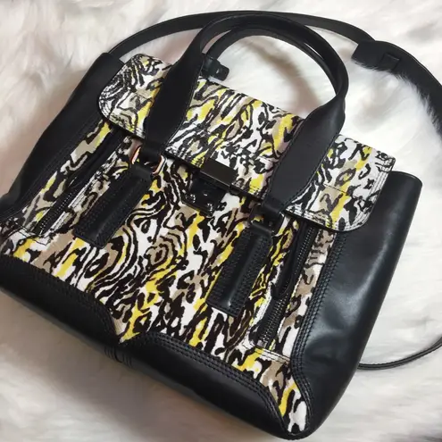 3.1 Phillip Lim Black Pashli Animal Print Tote Bag NEW