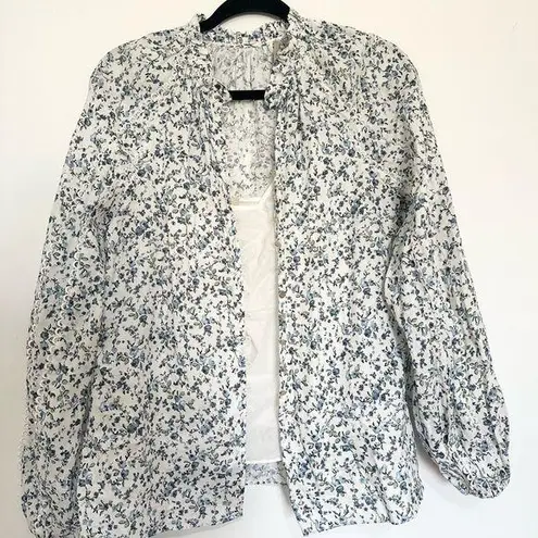 Keepsake the label floral button up blouse floral pastel girly garden tea party White Size XS