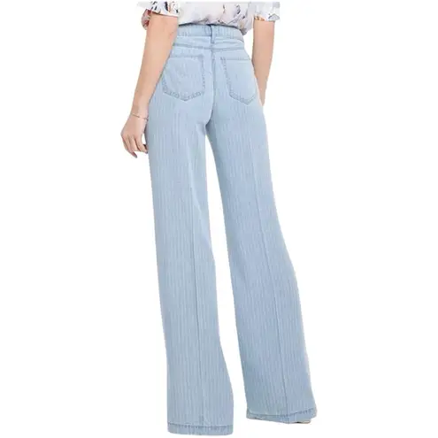 NYDJ Teresa Wide Leg Jeans size 18W Striped Light Blue Summerville Stripes NWT