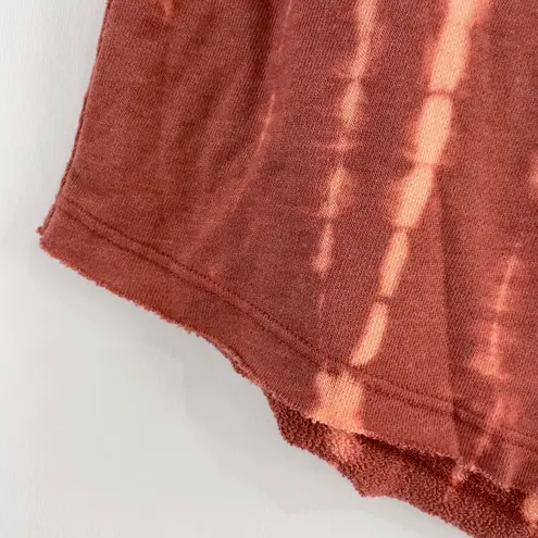 Maronie New Tie Dye Lounge Shorts Pull On French Terry Knit Rust