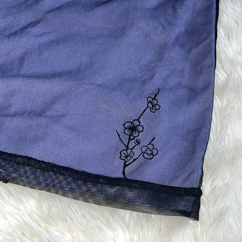 Vintage Mesh Mini Skirt Purple Size L