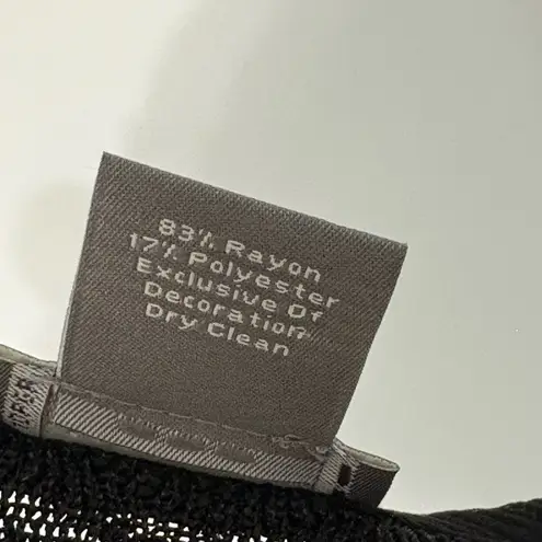 Ann Taylor  Shimmer Black Long Sleeve Beaded Sweater Sz SP