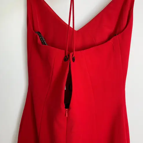 Black Halo Harley Red Plunging Sheath Dress
