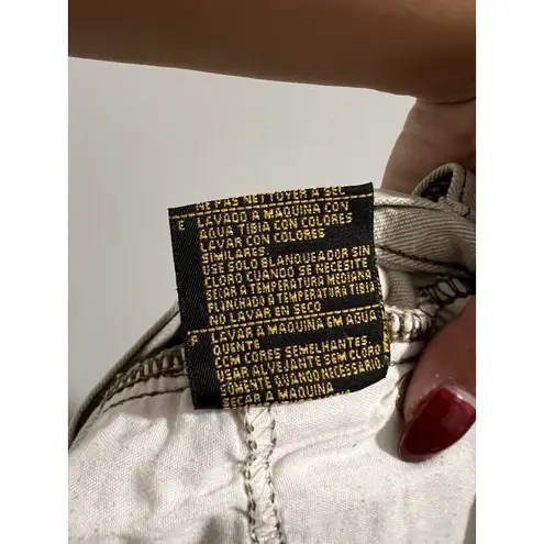 Harley Davidson Ladies Khaki Shorts Size 10 Vintage Made In USA Motorcycle Tan