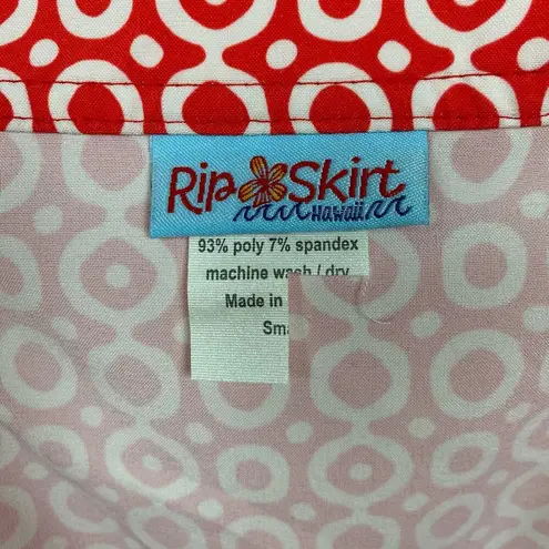 Ripskirt Hawaii Red&White Circle Print Mini Skirt Sz.S Red