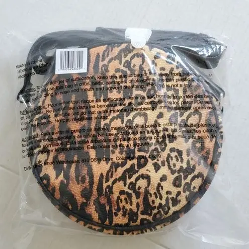 mix no. 6  Canteen Round Crossbody Leopard Print 