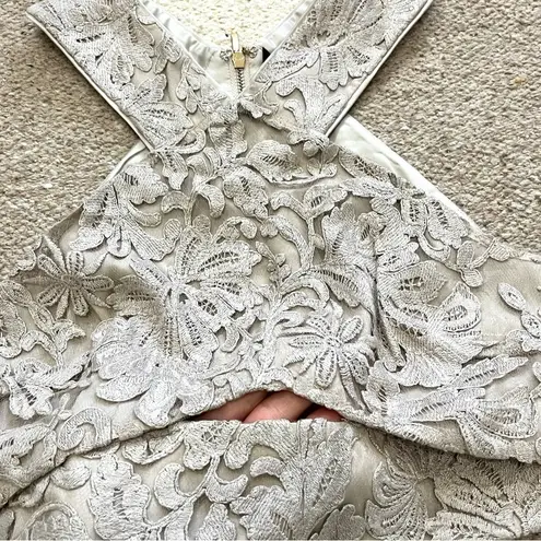 Marciano Antoinette Lace Beige Cropped Halter Top Size 0