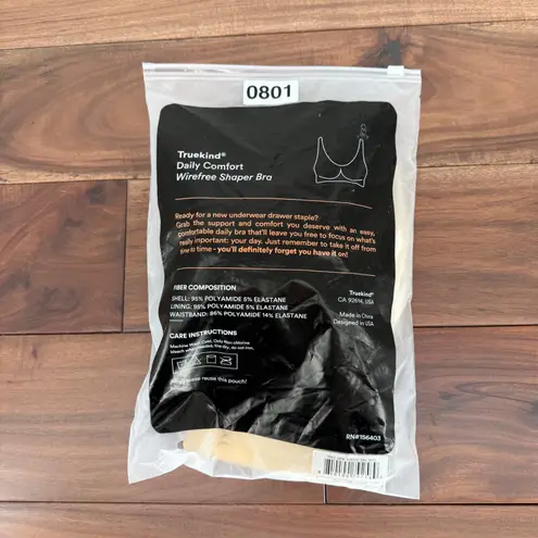 Truekind Daily Comfort Wirefree Shaper Bra Black 3XL Size undefined