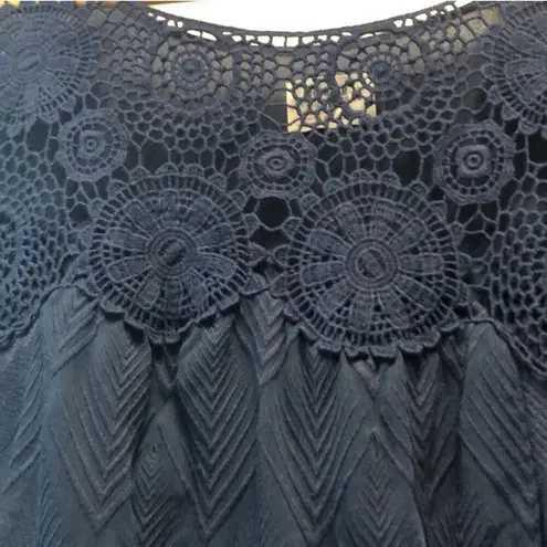 Holding Horses Blue Laced Augusta Dress from Anthropologie, Size Large