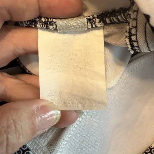 Magicsuit By Miraclesuit Sz 12 Black & White Zooloo Yves Halter One