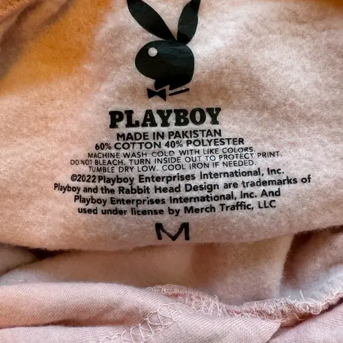 Playboy Light Pink Sweatshirt Hoodie - Medium