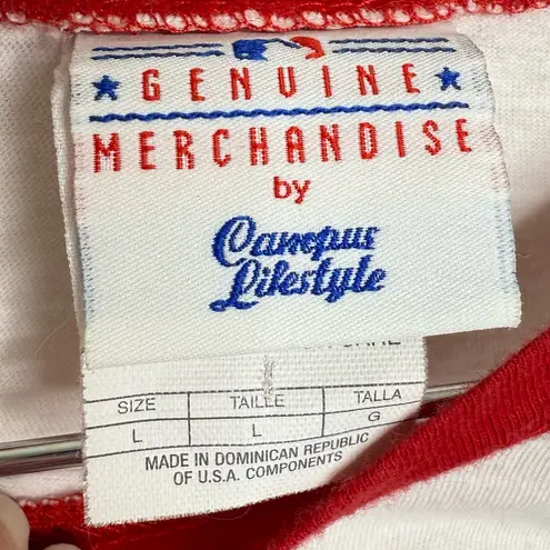 Genuine Merchandise Campus Lifestyle Philadelphia Phillies Raglan Baseball Shirt Size Large Juniors