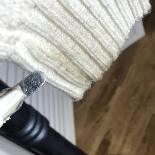 Vintage 90s JCPenney Sweater Fair Isle Ski Acrylic Mock Neck Navy Blue/White M Blue Size M