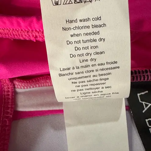 La Blanca SZ 12 Island Goddess Bandeau Bikini Swim Top UPF 50+ Ruffled Pop Pink