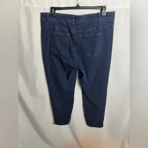 Avenue Denim Women’s Jeans Size 20 Dark Wash Stretch Pull On Straight Leg Pants