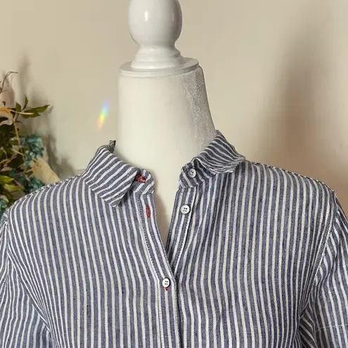 Tahari Striped Shirtdress – Size Small – 100% Linen