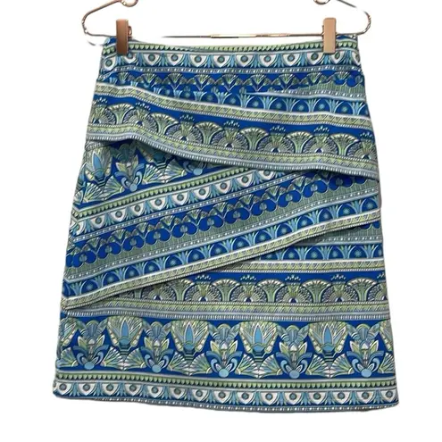 J. McLaughlin  geometrical print tired skirt. NWT. Size small