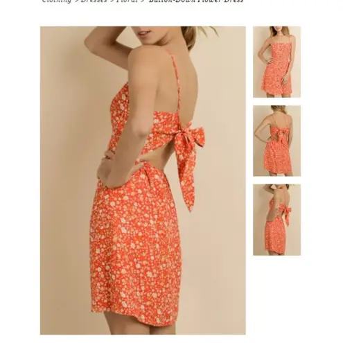 Dress Forum Button Down Flower Dress Small S