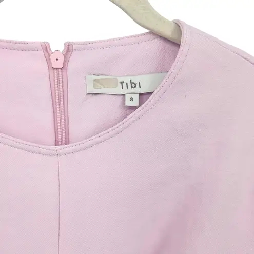 Tibi Lace-Up Crepe Midi Dress Purple Lilac Size 8