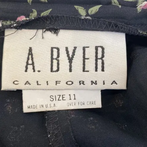 A Byer A. Byer Floral Vintage 1990’s Y2K Pleated A-Line Mini Skirt EUC Sz 11 Juniors