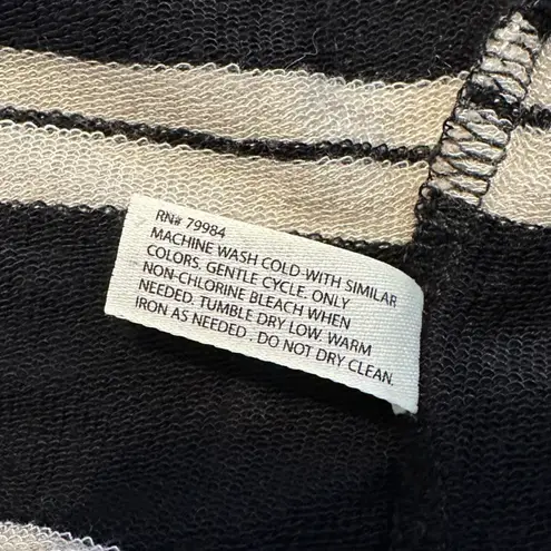 Soma Divine Terry Short Sleeve Hooded Tunic Live Lounge Wear size XL Striped Black