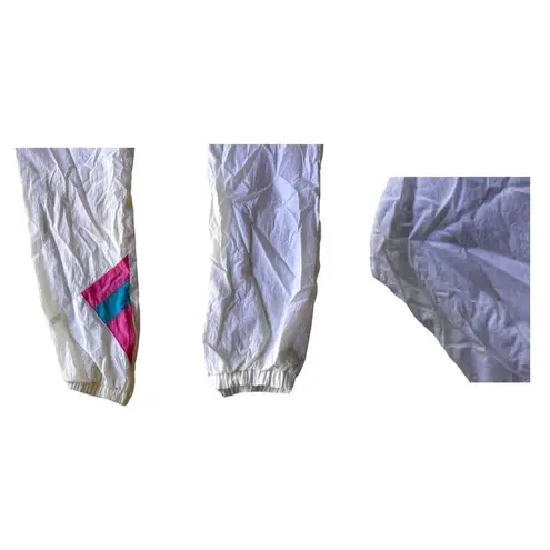 Vintage 70s Sweatpants Ladies Medium Track Pants Jogging Workout Elastic… White Size undefined