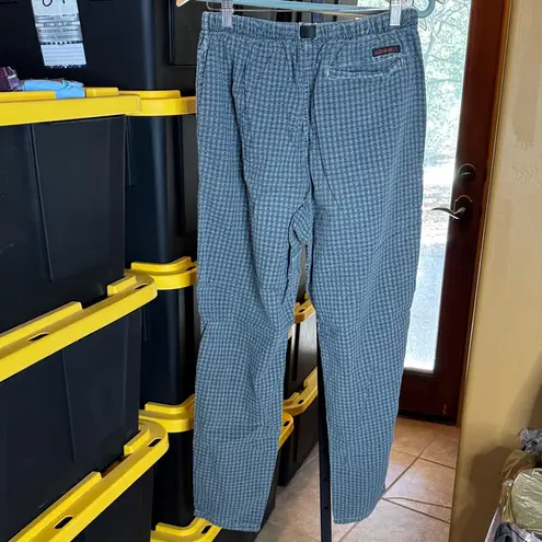 Gramicci O.G. DOBBY JAM PANT Women's Blue Checkered Pajama Pants Size Large