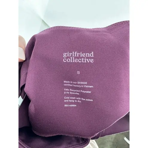 Girlfriend Collective Sz S Set Paloma Bra Compressive Legging High Rise Plum