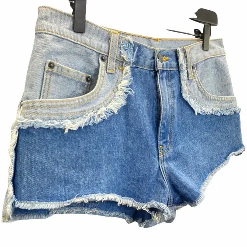 LF Carmar  Isabella Shorts Blue Size 28  Denim Cut-Off Frayed Distressed Mid Rise