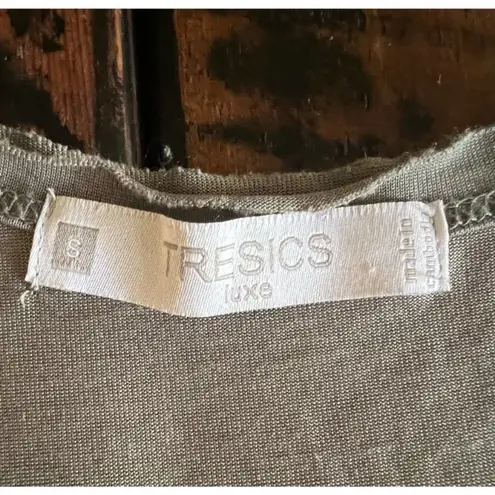 Tresics Luxe Womens Tank Top Shark tooth raw hem, Size Small