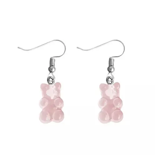 🆕Light Pink Candy Gummy Bear Dangle Earrings