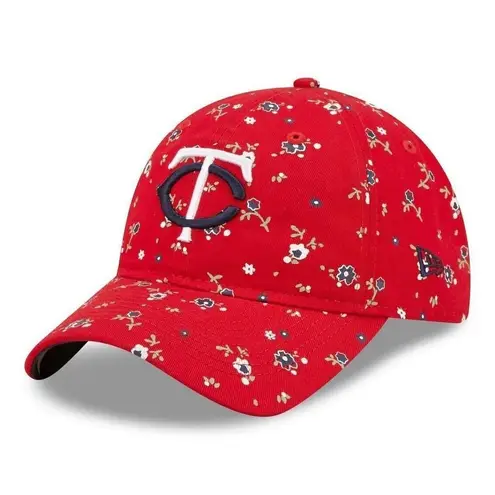 Women's Minnesota Twins New Era Red Floral 9TWENTY Adjustable Hat