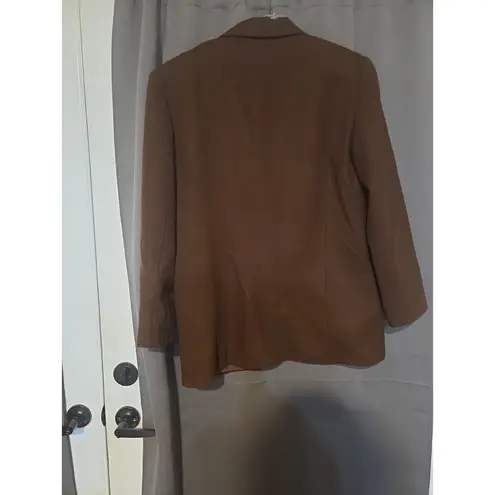 International Scene Brown Blazer, Women's Size 8, Wool Coat, Stylish Outerwear