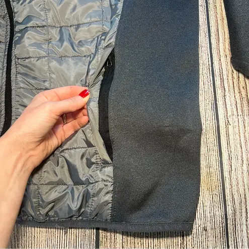 Orvis Jacket Women’s XXL Gray Fleece Puffer Front Full Zip Hybrid Hiking Outdoor