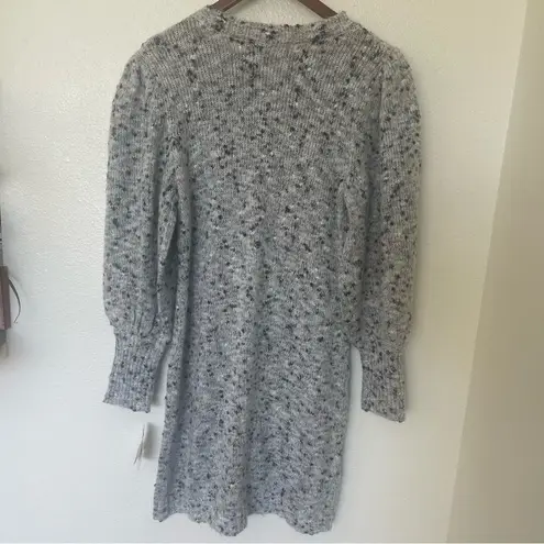 Melonie T Medium Womens Long Sleeve Sweater Dress Gray