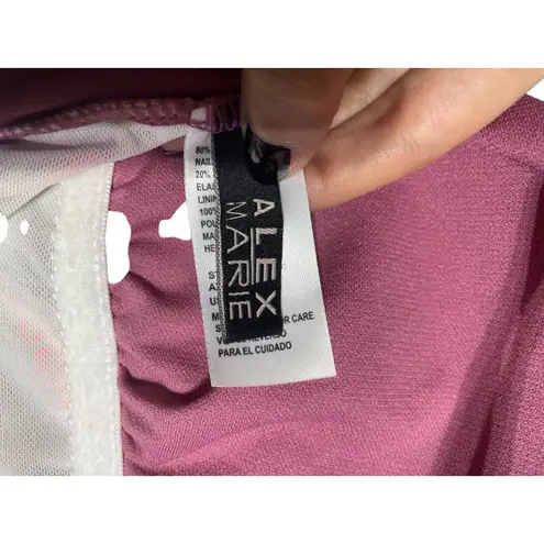 Alex Marie Women's One Piece Swimsuit Paisley Pattern Pink Size 16