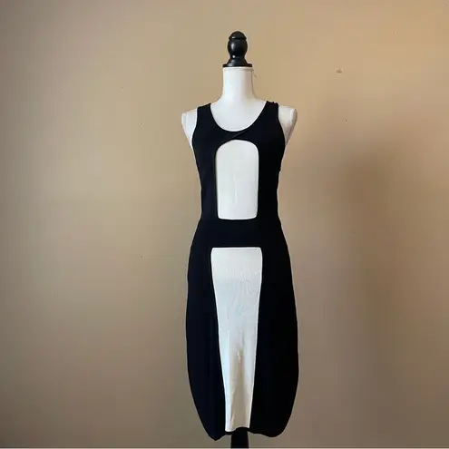 Milly  | Color Block Midi Body Con Dress Sz S