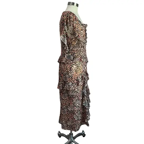 Majorelle Jasmina Leopard Midi Dress Size Large
