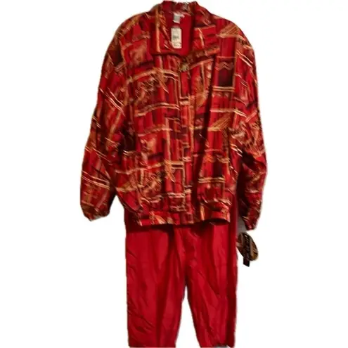 FU DA SILK International Women’s XL 100% silk 2 peace tracksuit NWT